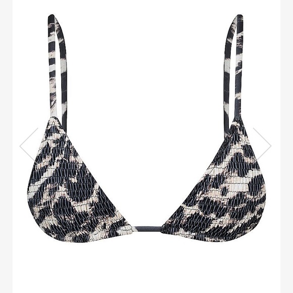 WANDERLUST COCO SHIRRING TOP LEOPARD - Picture 1 of 4